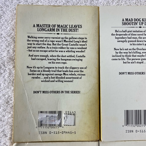 Vintage Longarm Action Western Romance Novel x4 - Picture 7 of 14